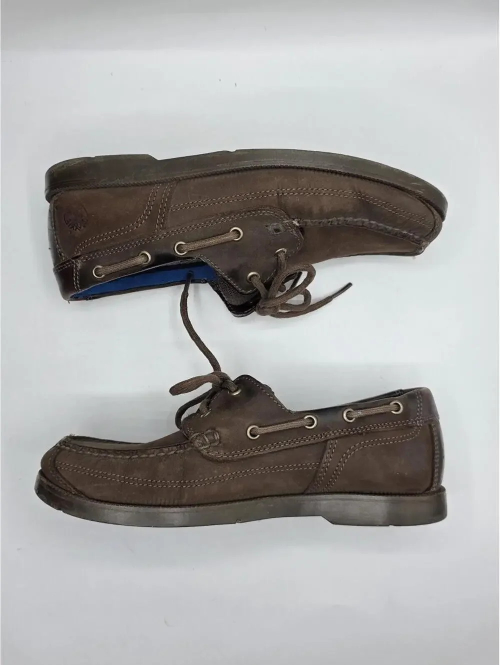 Timberland Men's Cedar Bay Boat Shoes Brown Leather Deck Shoes Size 7.5 M A1G8C